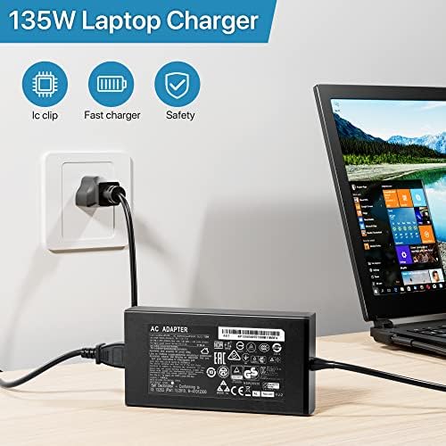 135W Laptop Charger Fit for Acer-Nitro 5 Gaming Laptop - (Compatible with N18C3 AN517-51 AN515-51 52 53 54 55 57 45 N18C4 Series)