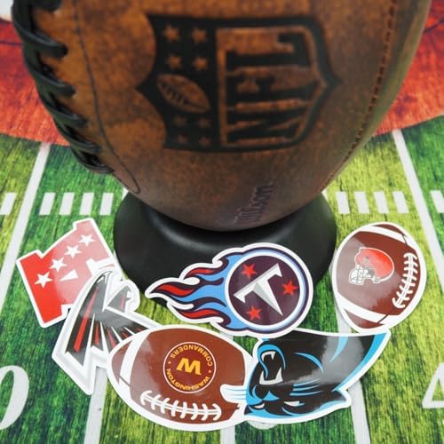 105 pcs Sports Stickers,35 Football Stickers+35 Helmet Stickers+35 Football Team Stickers,Waterproof Vinyl Stickers.