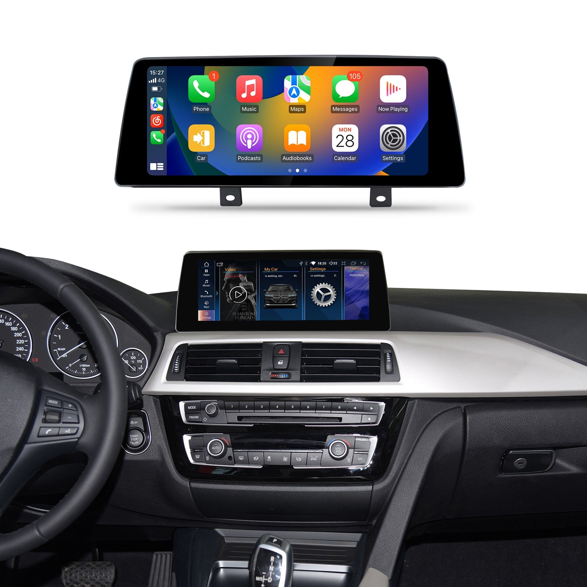 10.25'' 3/4 Series F30 F36 2012-2020 BMW Android Auto Screen | Wireless Carplay | 1920*720 resolution