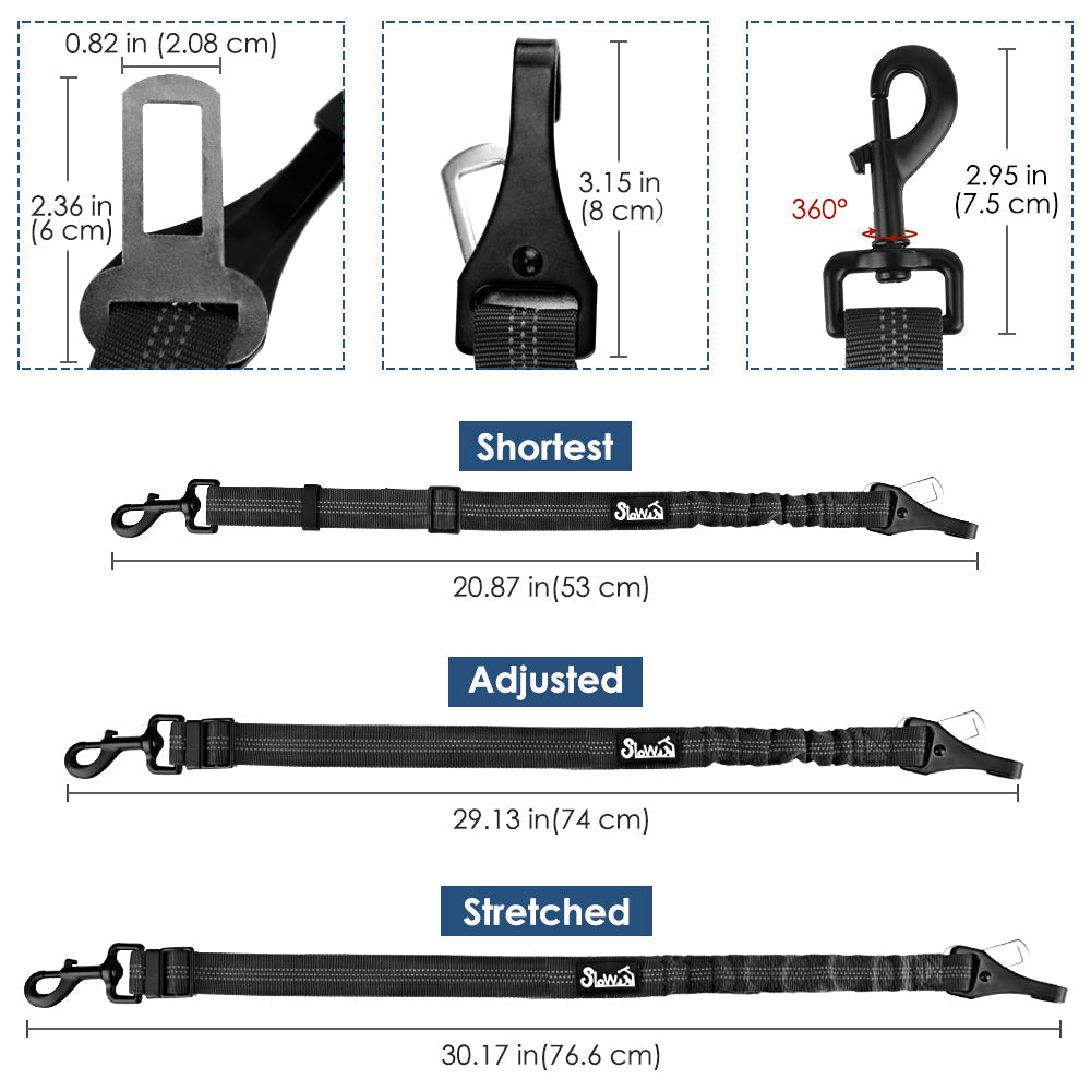 Dog Seat Belt - Black