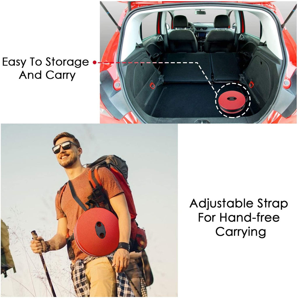 Retractable Folding Stool - Red