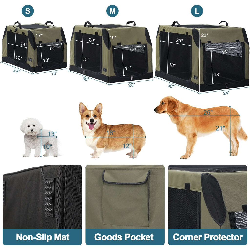 PETSFIT Soft-Sided Portable Travel Kennel for Pet