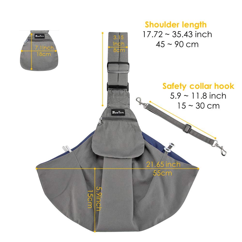 Pet Hand Free Sling Bag - Grey