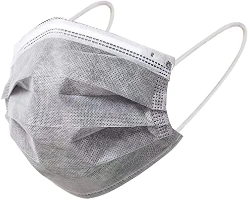 100PCS Masks Grey Disposable Face Mask 3 Ply Breatherable Face Masks