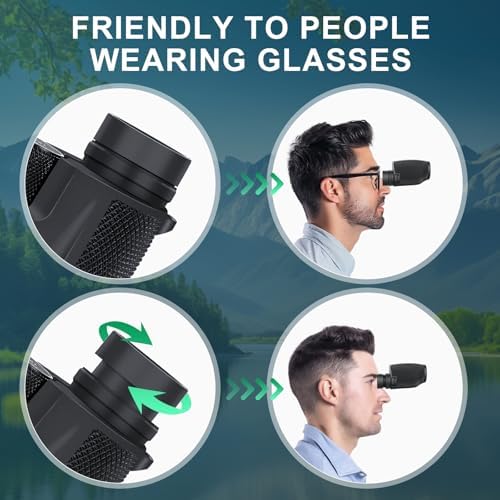 12x25 Binoculars Compact for Adults - Lightweight Kids Binoculars - Binoculars with Clear Vision for Bird Watching Travel Wildlife Watching & Outdoor Activities
