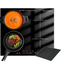 1200W Portable Induction Cooktop, Single Burner Electric Stove, Magnetic Cookware Compatible, Touch Control, 8 Power Levels, Timer, Black Crystal Glass Surface