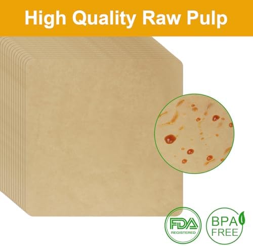 100Pcs 12-inch Air Fryer Parchment Paper Squares Baking Parchment for Cuisinart Air Fryer Cuisinart Convection Toaster Oven,