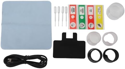 1080P Digital Microscope with 5in 800x480 Screen, USB 2600mAh Camera Microscope with Optical 1000X Digital 8X Zoom 3 Lighting Modes, Microscope for Soldering Research