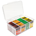 8-Compartment Tea Bag Organizer - Clear
