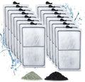 15 Pack PF-S Filter Cartridges for Top Fin Silenstream PF10 Power Filters, Remplacement Aquarium Carbon Cartridge with Zeolite