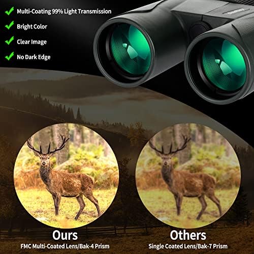 12x42 Binoculars for Adults,Dazftiey Large Diameter High Powered Binoculars,Upgraded Sturdy Tripod,Low Light Vision Binoculars with Phone Adapter,Waterproof Lightweight Binoculars for Bird Watching