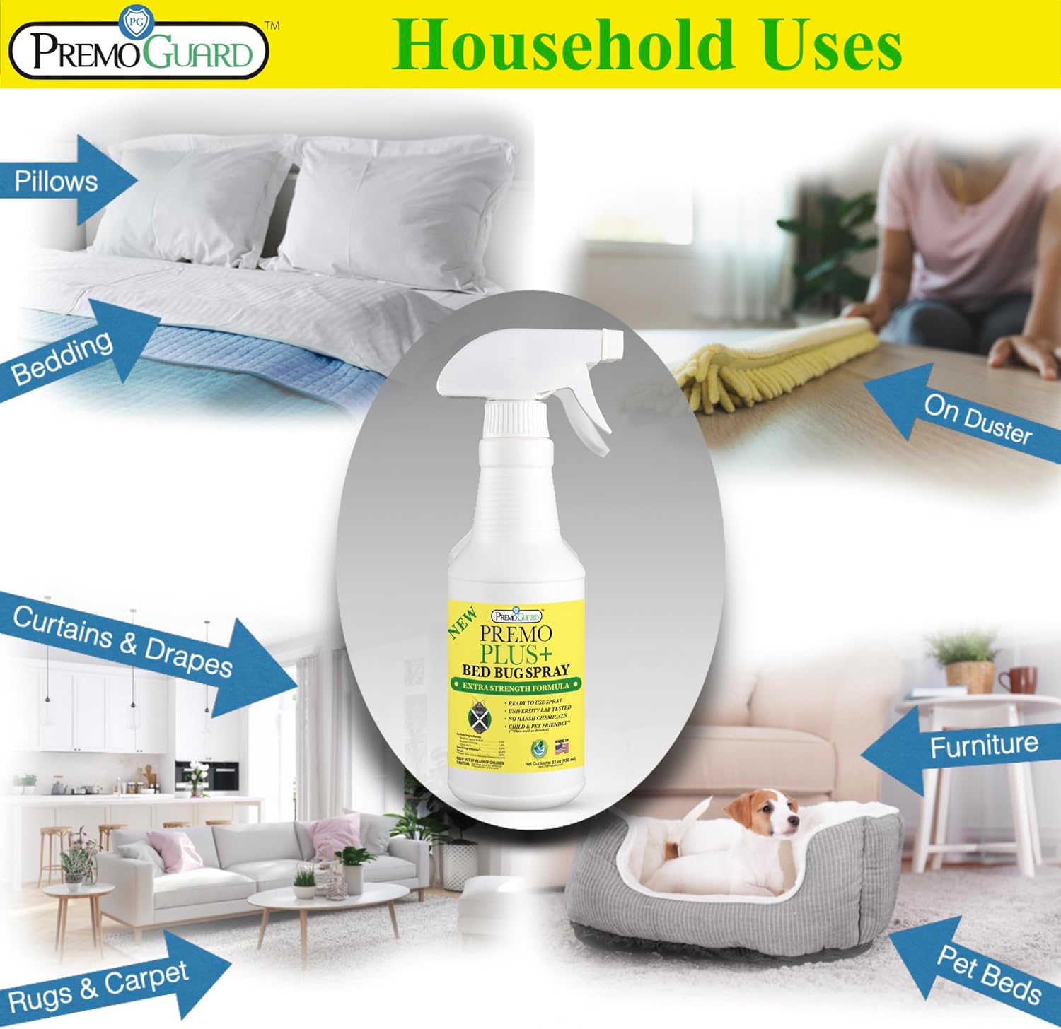 Bed Bug Plus  - All Natural Non-Toxic - By Premo Guard