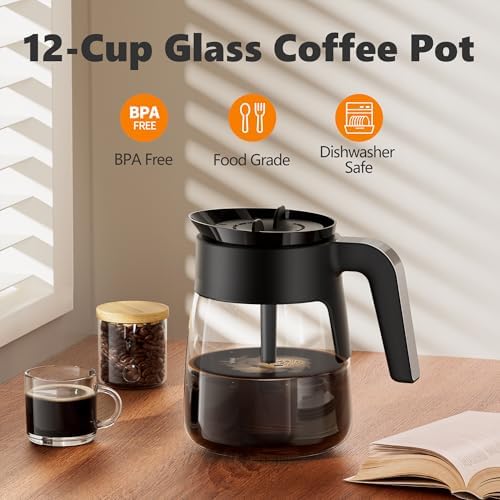 12 Cup Coffee Maker Carafe Replacement Pot for Ninja Coffee Maker CFP101 CFP201 CFP301 CFP250A CFP300 CFP305 CFP307 CM400 CM401 CFN601 CF090 CF091 CF092
