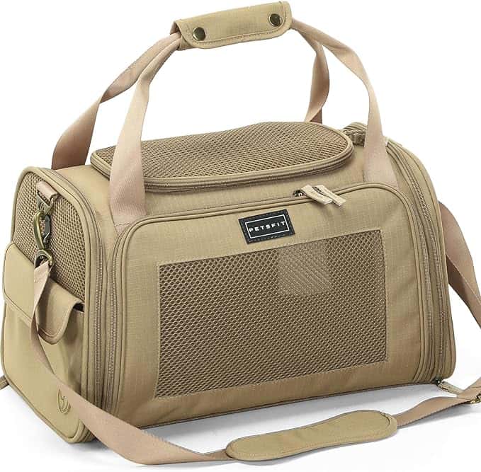 PETSFIT Foldable Pet Carrier for Cats and Small Dogs Soft-Sided Travel Bag