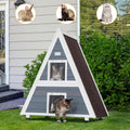 PETSFIT 2 Story Outdoor Cat House with Escape Door