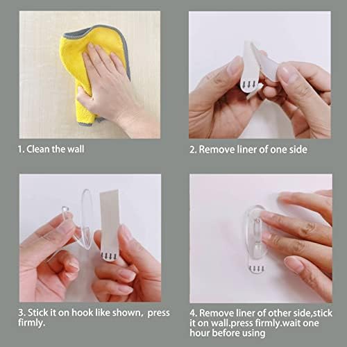 132 Small Refill Strips, Double Sided Adhesive Strips Damage Free, Water-Resistant Replacement Hanging Strips for Indoor Hooks