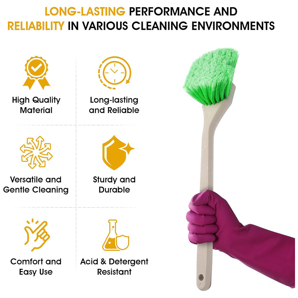SM Arnold Angled Head Soft Body Brush w/ Green Polystyrene Bristles - 20"