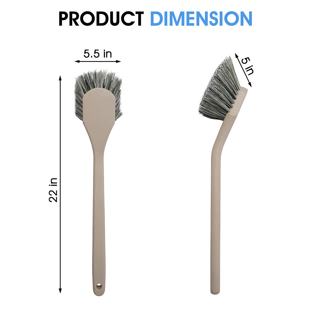 SM Arnold Angled Head Soft Body Brush w/ Salt & Pepper Polystyrene Bristles - 20"