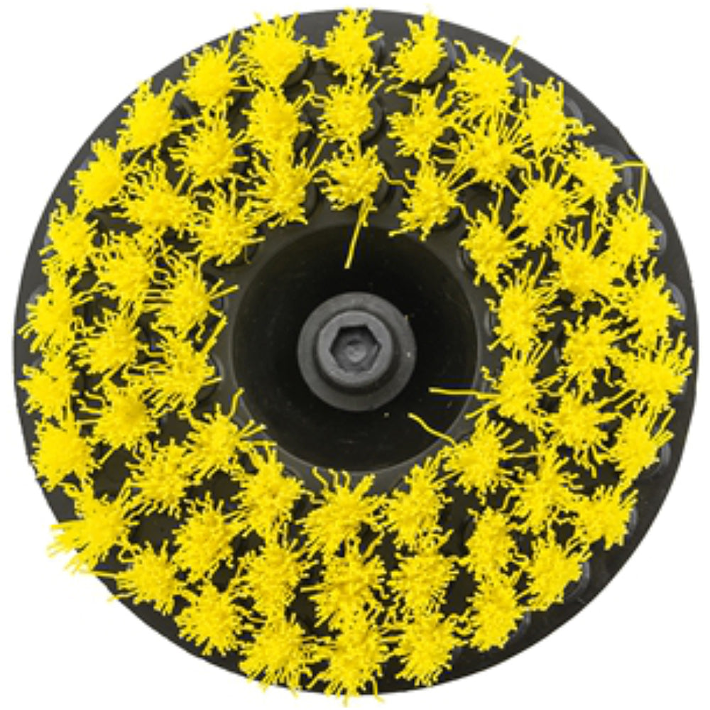 SM Arnold Carpet & Upholstery Drill Brush - Yellow/Medium Duty
