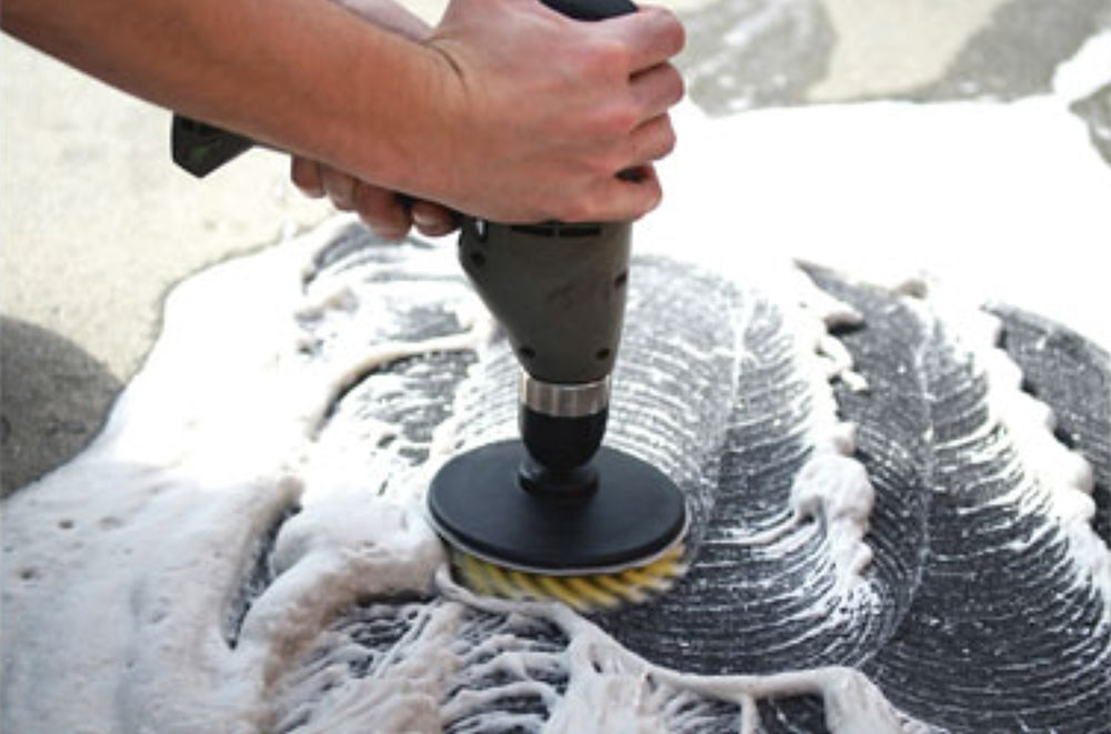 SM Arnold Carpet & Upholstery Drill Brush - Yellow/Medium Duty
