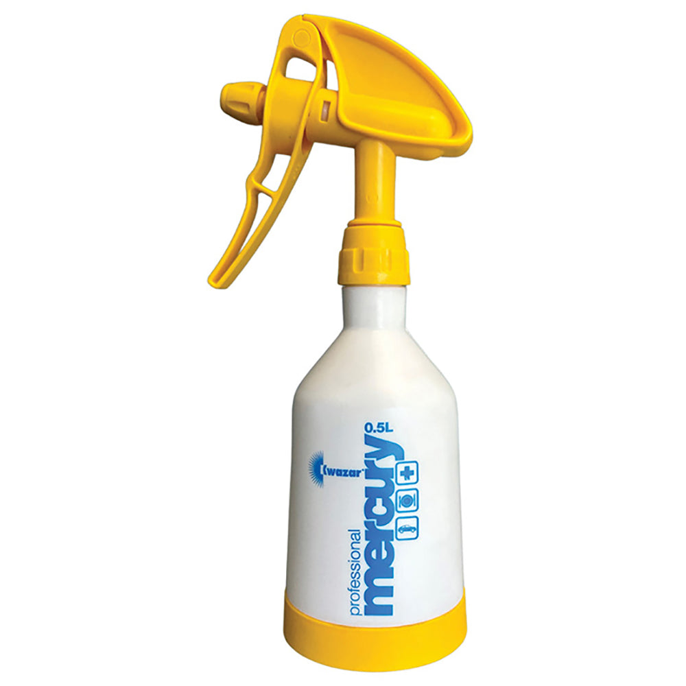 Kwazar Mercury Pro+ Spray Bottle, Dual Action Trigger - 0.5 Liter, Yellow