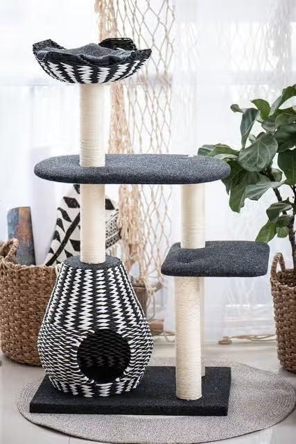 PetPals Ace - Natural, Sustainable Handwoven Cat Tree