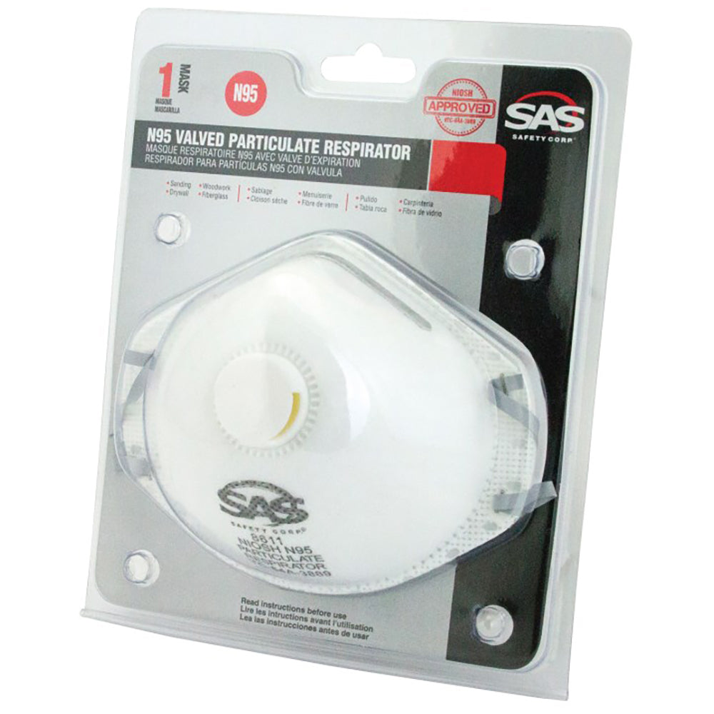 SAS Safety N95 Valved Particulate Respirator