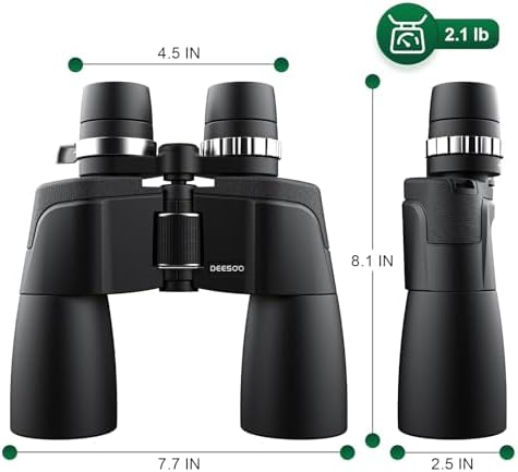 12-36x50 HD Binoculars for Adults - High Powered Binoculars with Clear Low Light Vision for Bird Watching - Zoom Binoculars with Large View for Hunting Cruise Ship Travel Hiking Opera