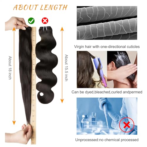 12A Brazilian Body Wave Bundles Human Hair 18 20 22 Inch 100% Real Virgin Human Hair Bundles Body Wave 3 Bundles Human Hair Body Wave Hair Extension Natural Color（18 20 22）