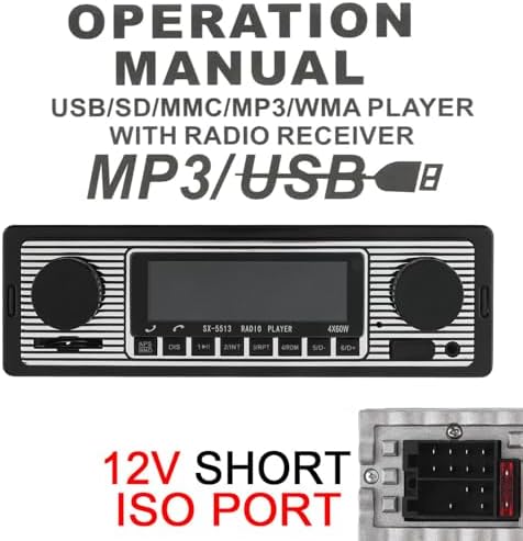 12V Bluetooth Car Radio MP3 Player Vehicle Stereo Audio Support FM / USB / SD / AUX with Remote Control