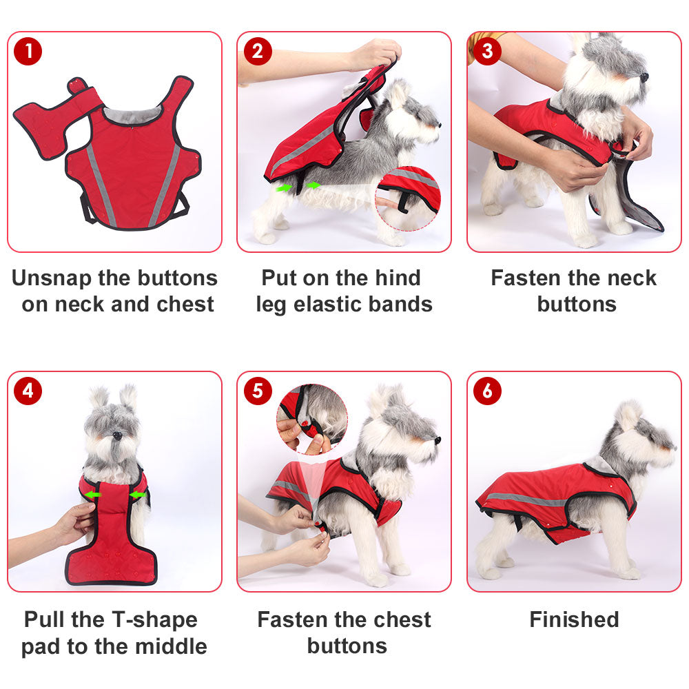 Winter Dog Jacket - Red
