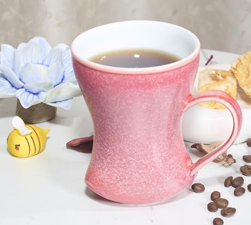 12Oz Crystallize Reactive Glaze Ceramic Coffee Mug, So Cool Cup With Handle Suitable for Office and Home Drinking Coffee Tea Cocoa Milk,Lead cadmium free, Dishwasher Microwave Safe (Red)