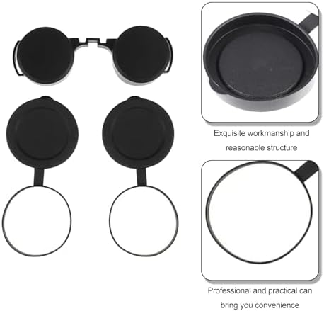 10x42 Optics Binocular Caps,Eyepiece Cover Binoculars,Objective Lens Cap Binoculars,Objective Lens Caps Rubber Waterproof Binoculars Protective Covers