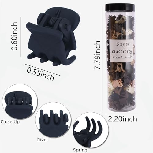 100Pcs Small Hair Clips, Cute Tiny Claw Clips for Thin Hair with Strong Grip, Neutral Color Hair Accessories for Girls Women, Birthday Christmas Gifts