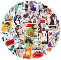 110pcs Dan Da Dan Stickers Ken Takakura Momo Ayase Waterproof Cartoon Stickers for Water Bottles Skateboards Luggage Snowboard Gift for Fans