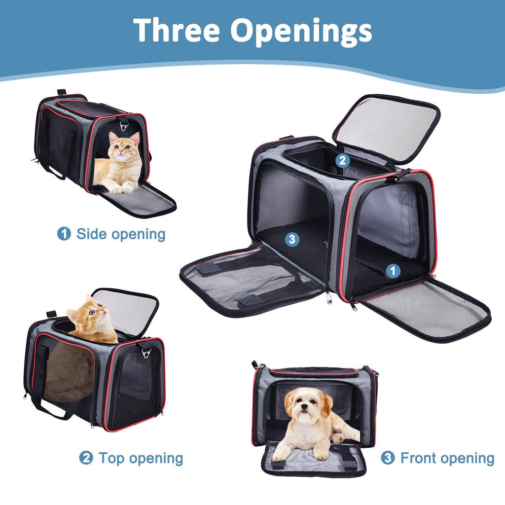 Jespet Soft-Sided Travel Small Dog & Cat Carrier