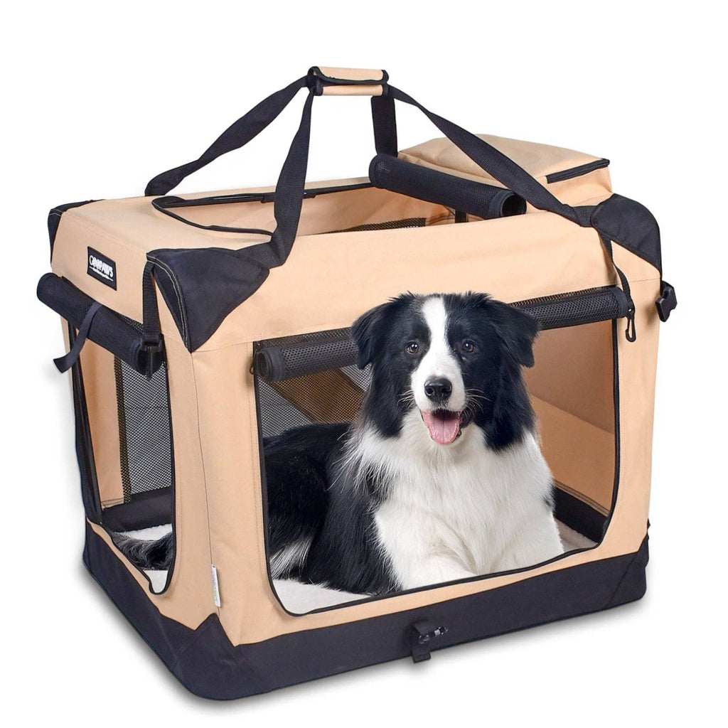 Jespet Goopaws Series Indoor & Outdoor 3-Door Collapsible Soft-Sided Dog, Cat & Small Pet Crate