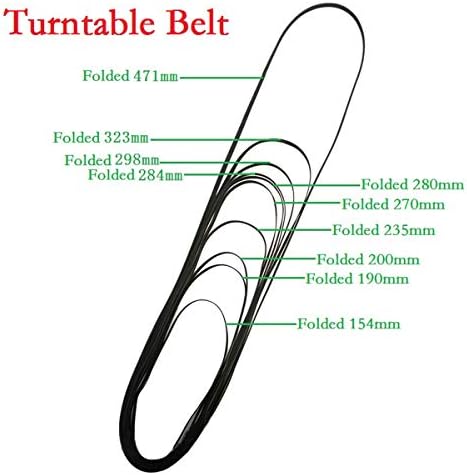 11pcs Turntable Belt Different Specifications Rubber Belt Replace Turntable Phono/Tape/CD Plattenspieler Drive Belt,11Sizes