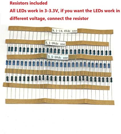 100pcs Pre-soldered Micro Litz Wired Leads Warm White SMD Led 0603 + Muti-Resistor New