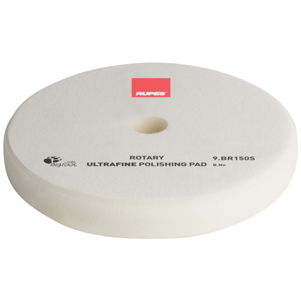 RUPES Rotary Ultra-Fine Foam Polishing Pad, 9.BR150S - 5.25", White