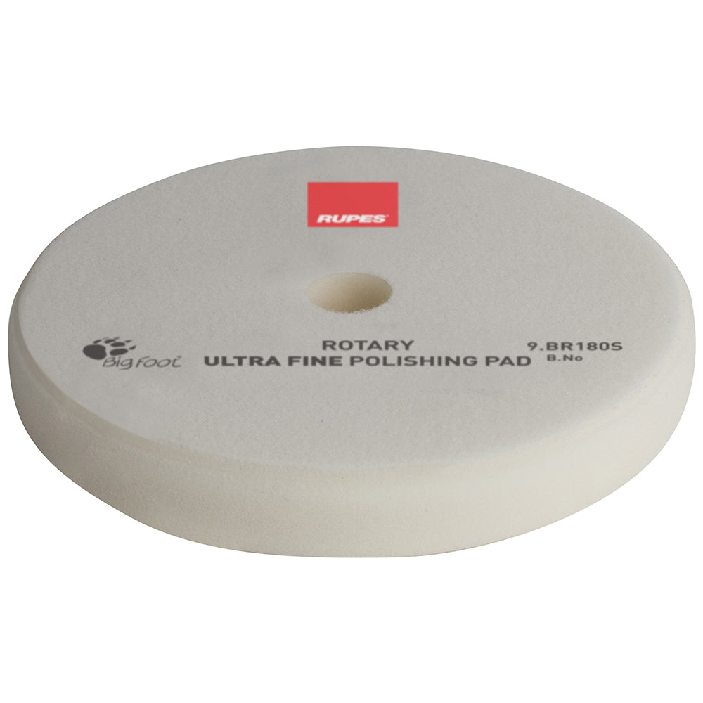 RUPES Rotary Ultra-Fine Foam Polishing Pad, 9.BR180S - 6.25", White