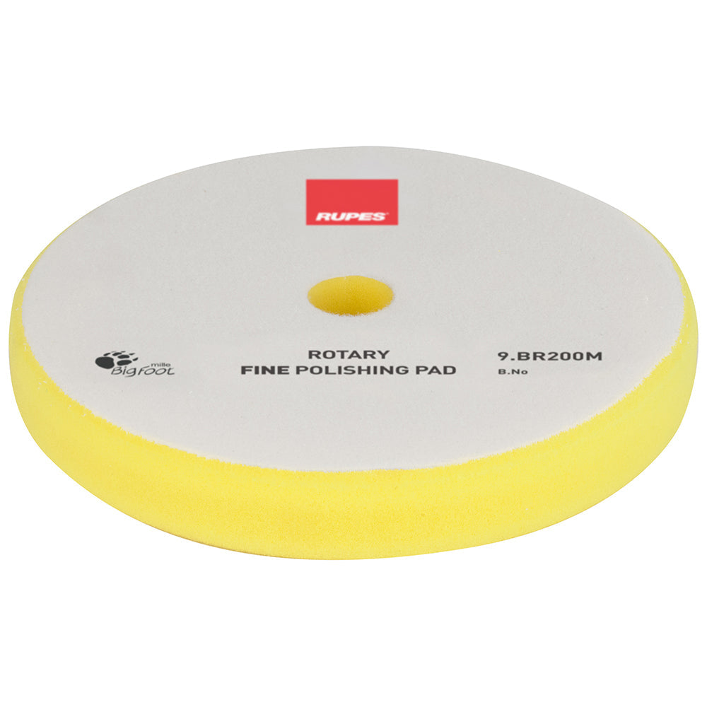 RUPES Rotary Fine Foam Polishing Pad, 9.BR200M - 7", Yellow