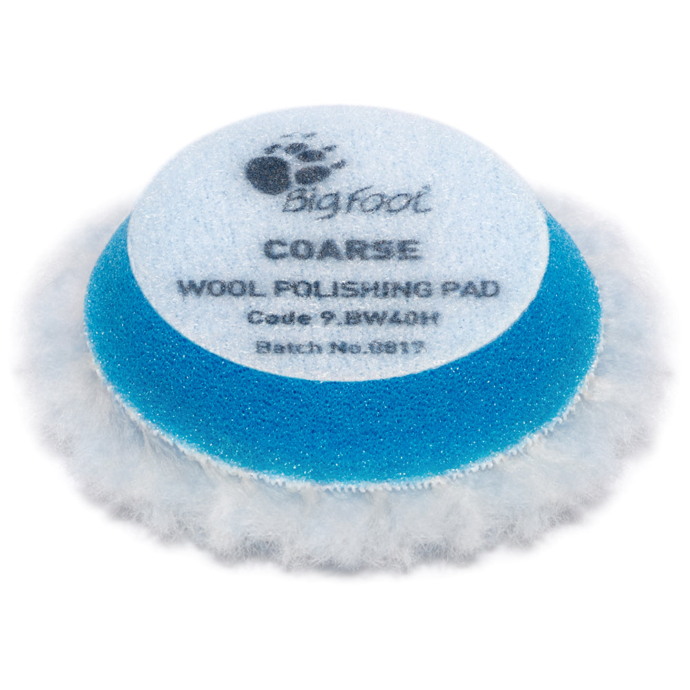RUPES Coarse Wool Polishing Pad, 9.BW40H - 1.25", White/Blue