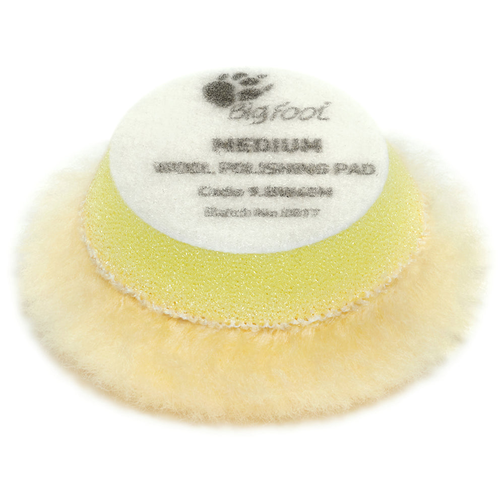 RUPES Medium Wool Polishing Pad, 9.BW40M - 1.25", Yellow/Tan