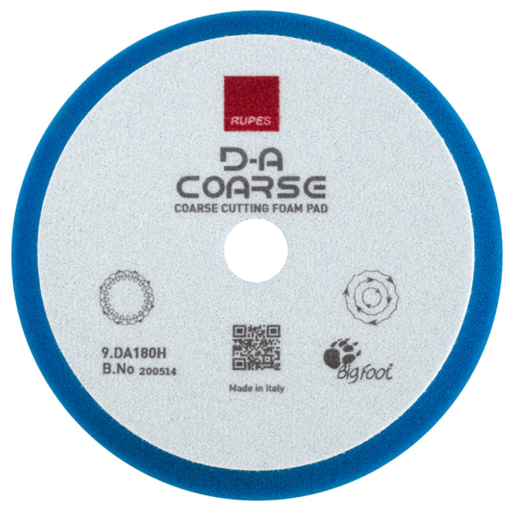 RUPES D-A Coarse Foam Cutting Pad, 9.DA180H - 6", Blue
