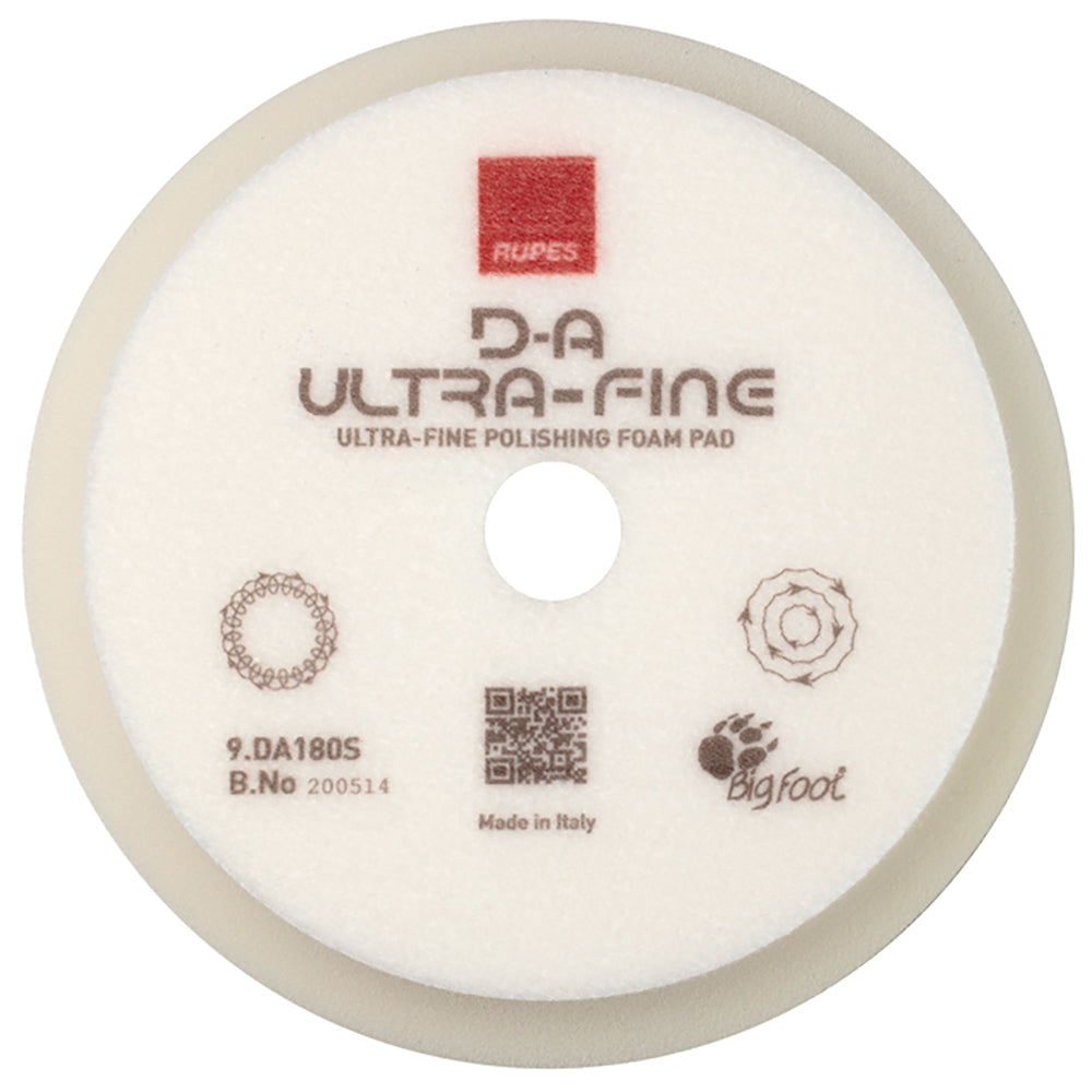 RUPES D-A Ultra-Fine Foam Polishing Pad, 9.DA180S - 6", White