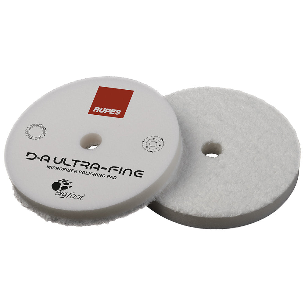RUPES D-A Ultra-Fine Microfiber Polishing Pad, 9.MF80S - 3", White/White