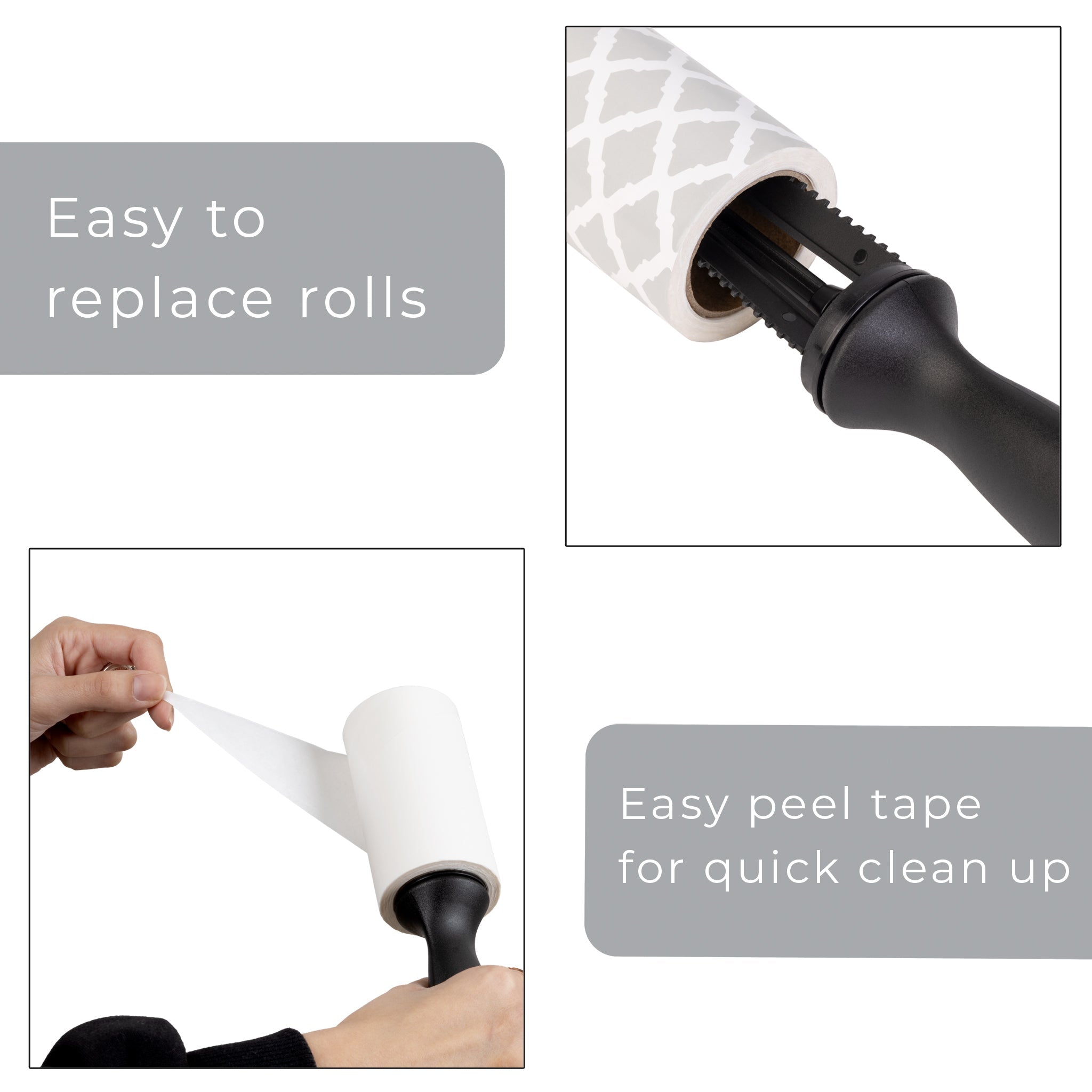 90 SHEET LINT ROLLER + 2 90 SHEET REFILLS - FLORAL