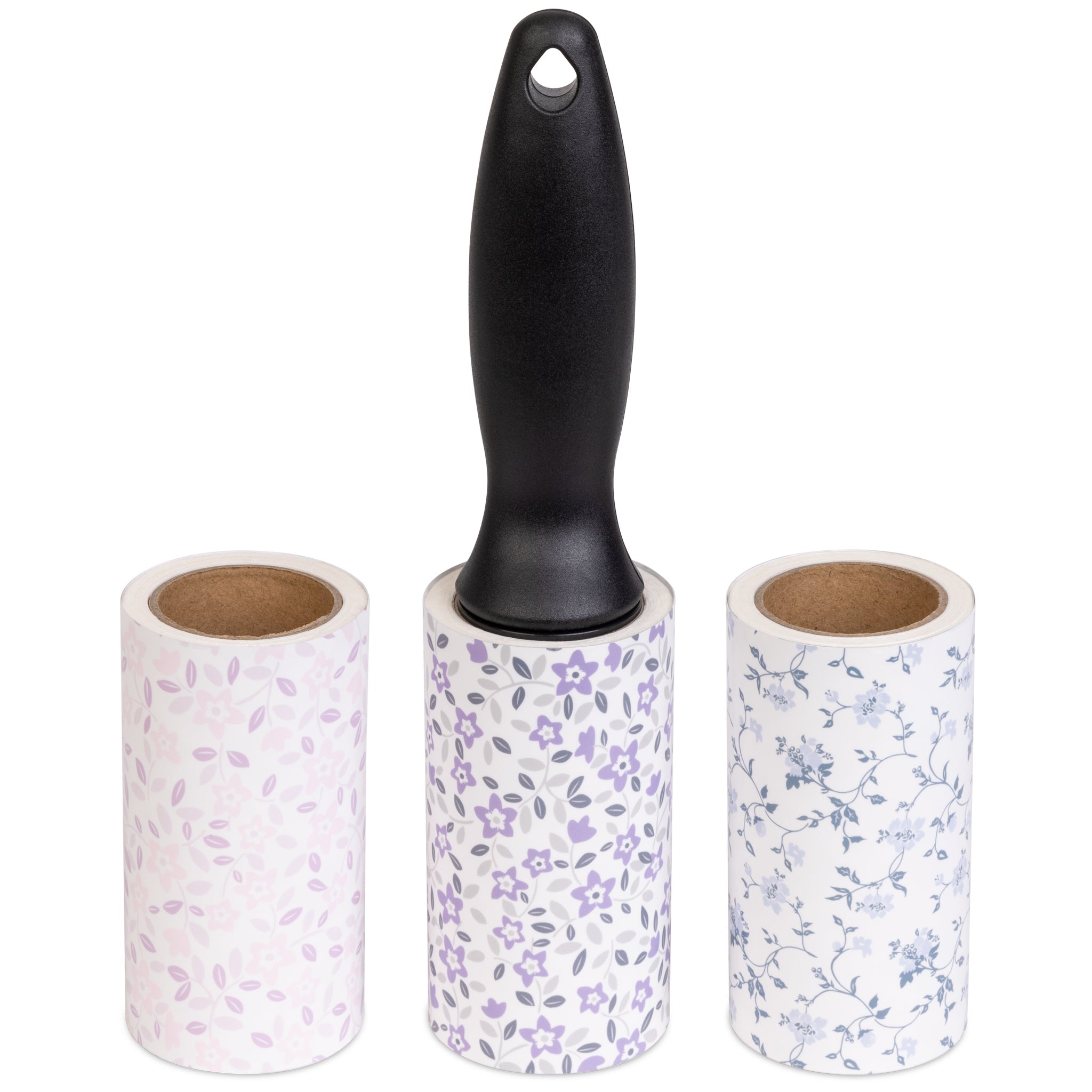 90 SHEET LINT ROLLER + 2 90 SHEET REFILLS - FLORAL