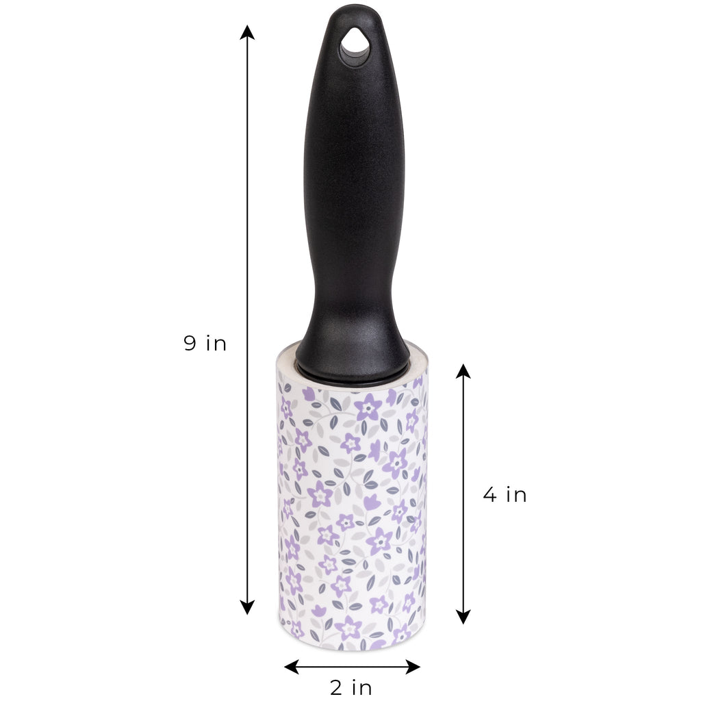 90 SHEET LINT ROLLER + 2 90 SHEET REFILLS - FLORAL